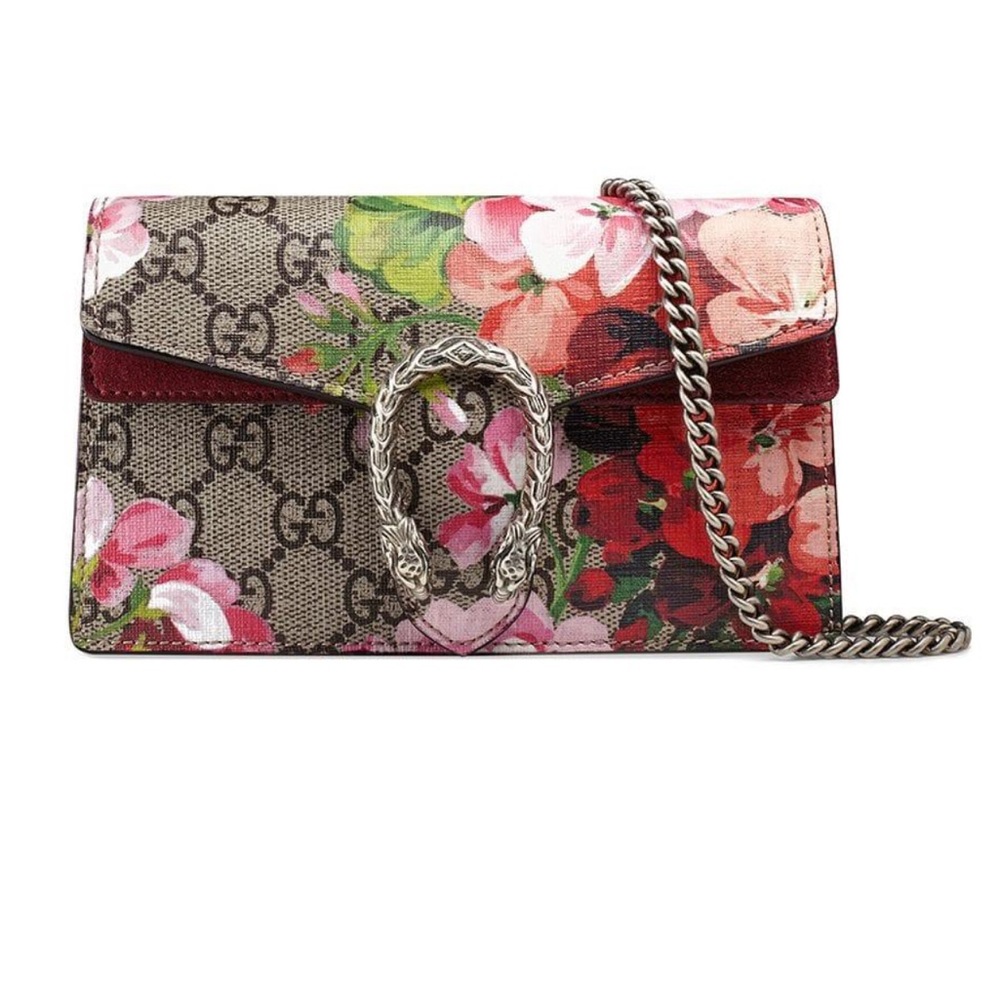 ❤️2XHP🎉NWT GUCCI MINI DIONYSUS GG BLOOM FLORAL HANDBAG